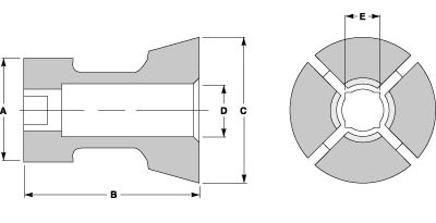 TT Tap Holder Collets Kit 8 Pieces from M2 to M12 (China)