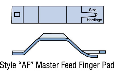 AF10, Round, Chrome, Feed Finger Pad