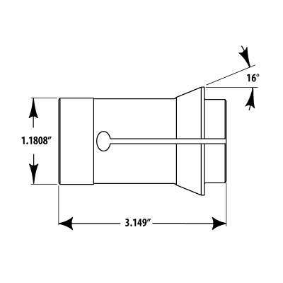 S25-HS Hex Swiss Collet, with Standard Keyway