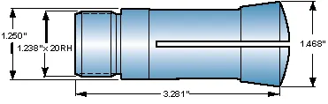 5C-ST Rectangle Long Bearing Drill Collet