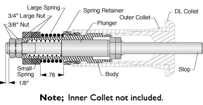 5C Dead Length Ejector Assembly without Inner Collet