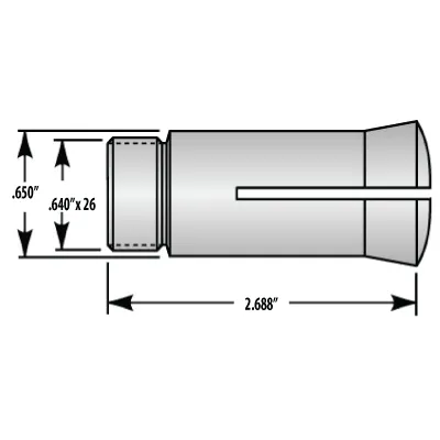 3C Collet Fractional Round Serrated