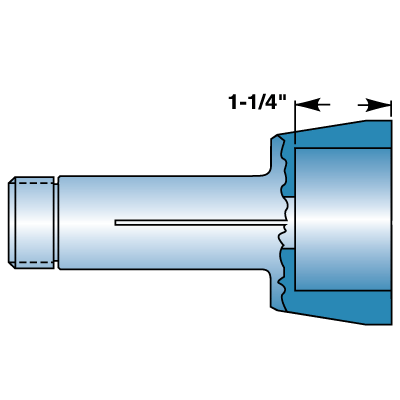 5C 3" Hardened and Ground Step Chuck, Round, Extra Depth (1-1/4"), No Small Closing Angle