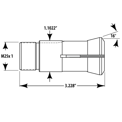 TD32 Hex, Steel, Swiss Guide Bushing