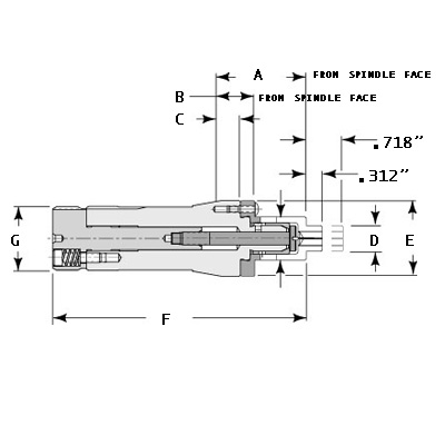 #250 5C Sure-Grip® Expanding Arbor Assembly - ID Gripping Range 3/4" (19mm) to 1.015" (25.78mm) - Expanding Collet is not included.