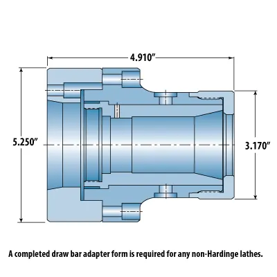 #21 Brown & Sharpe Collet, A5-DL-21, Style "B" Dead-Length Collet Adaptation Chuck, Stationary Collet