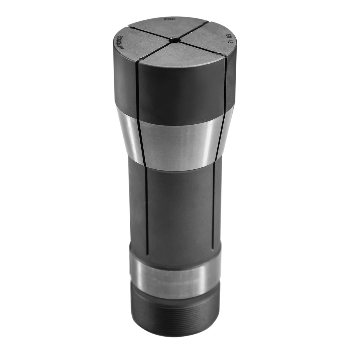 20C 1-1/2" Extended Nose Emergency Collet with 1/4" pilot hole and 4 slots