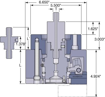 6.65" Sure-Grip Quick-Change Power Chuck for the Hardinge-Emag VL3 Machine with Metric Serrations